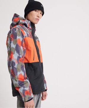 Superdry Hooded Polar Printed SD-Wind Attacker Férfi Kabát Narancssárga | ONEYT7465